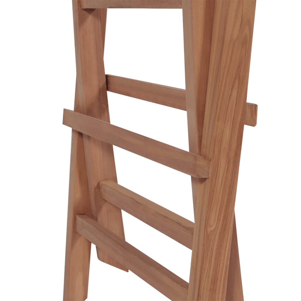 11 Piece Outdoor Dining Set with Folding Chairs Solid Teak Wood